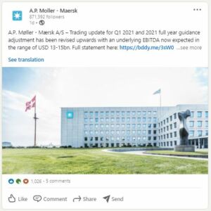 AP Moller Maersk - Example Post 1