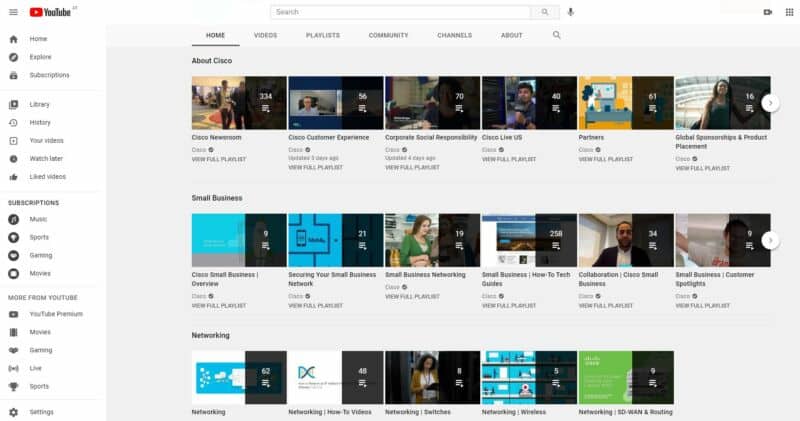 Cisco - YouTube Channel