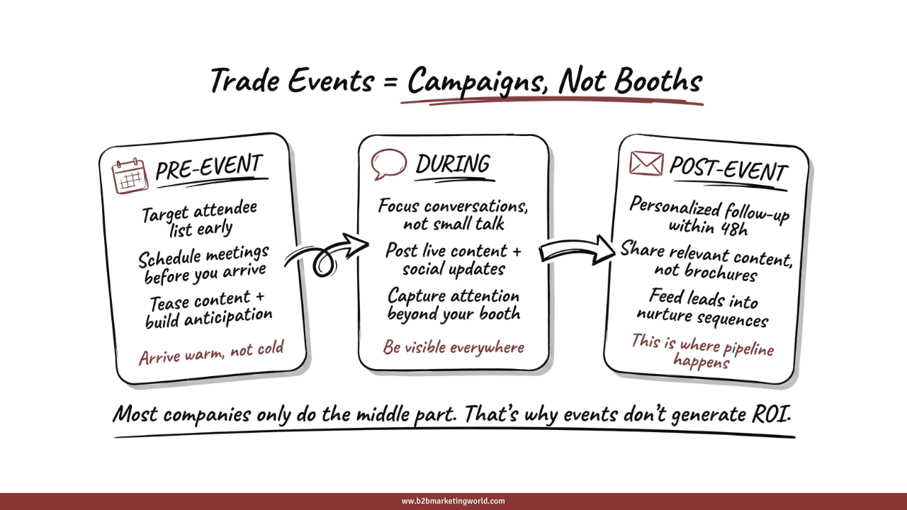 3 Event Phases during a Logistics Industry Marketing Trade Event