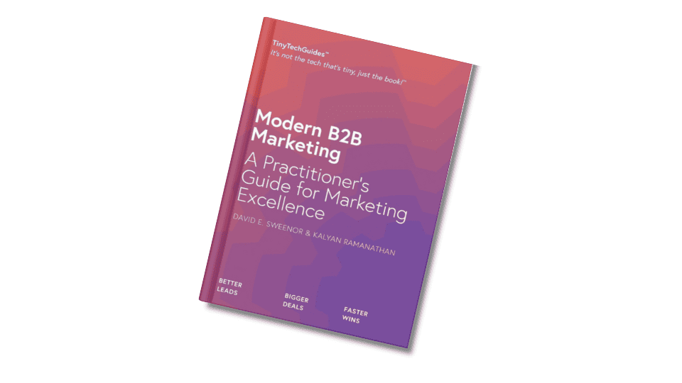 B2B Marketing Book Modern B2B Marketing David Sweenor Kalyan Ramanathan