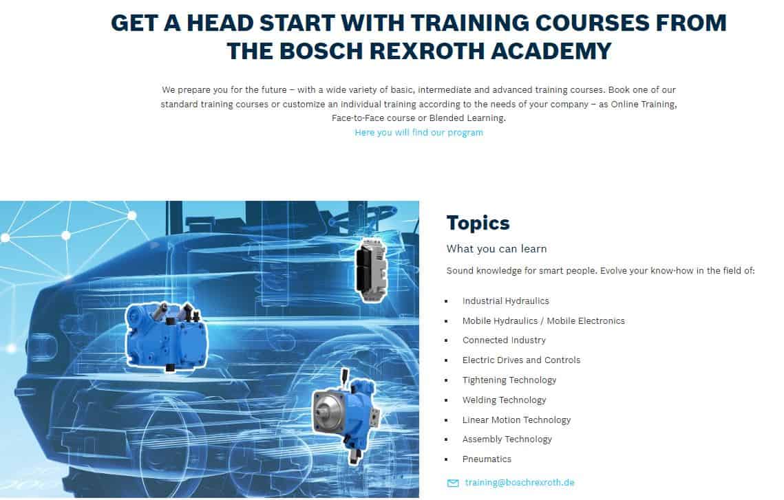 Bosch Rexroth Academy for Costumers